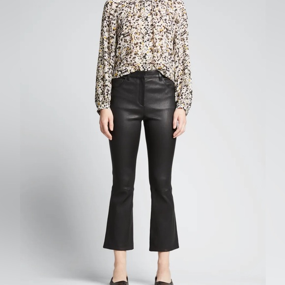 Theory black leather pants - Picture 1 of 4